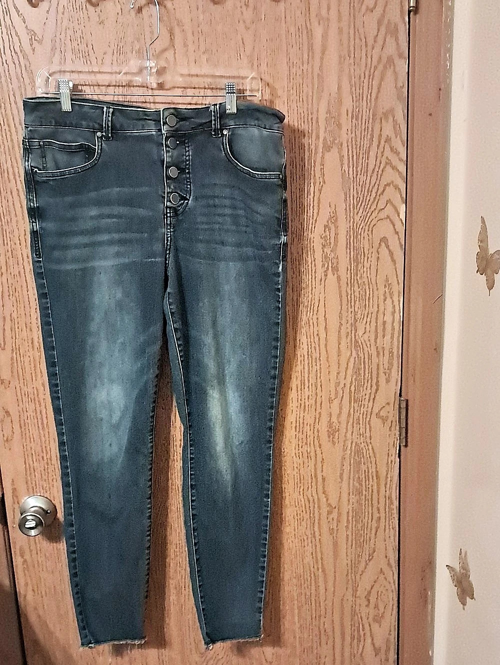 Maurices Everflex High Rise Super Everflex Super Skinny Jeans Blue 14 Regular